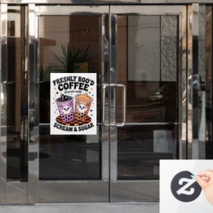 Scream and Sugar Halloween Coffee Window Cling