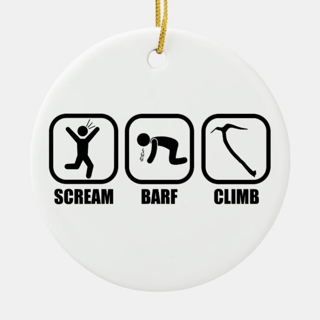 Scream Barf Climb Ceramic Tree Decoration (Front)