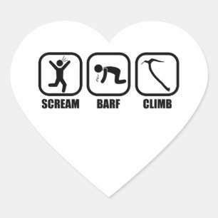 Scream Barf Climb Heart Sticker