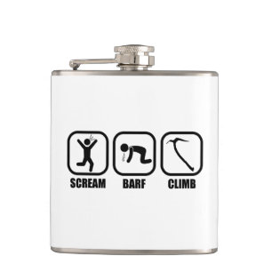 Scream Barf Climb Hip Flask