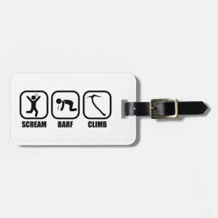 Scream Barf Climb Luggage Tag