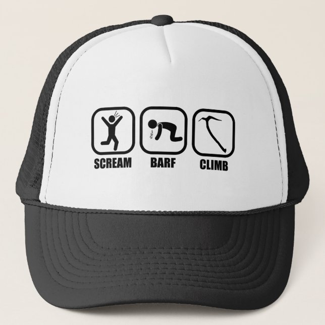 Scream Barf Climb Trucker Hat (Front)