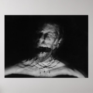 Scream black and white photograph poster