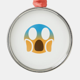 scream emoji metal tree decoration