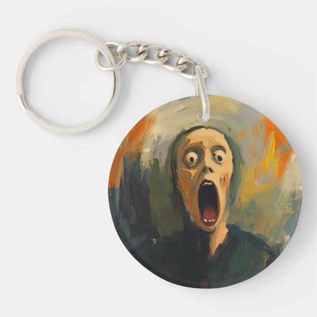 Scream Face Key Ring (Front)