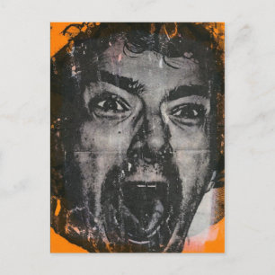 Scream face postcard