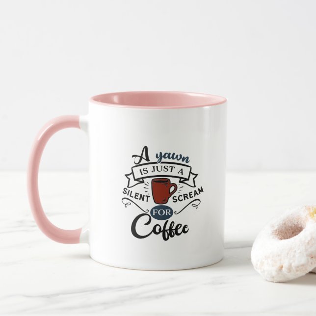 Scream for Coffee Mug (With Donut)