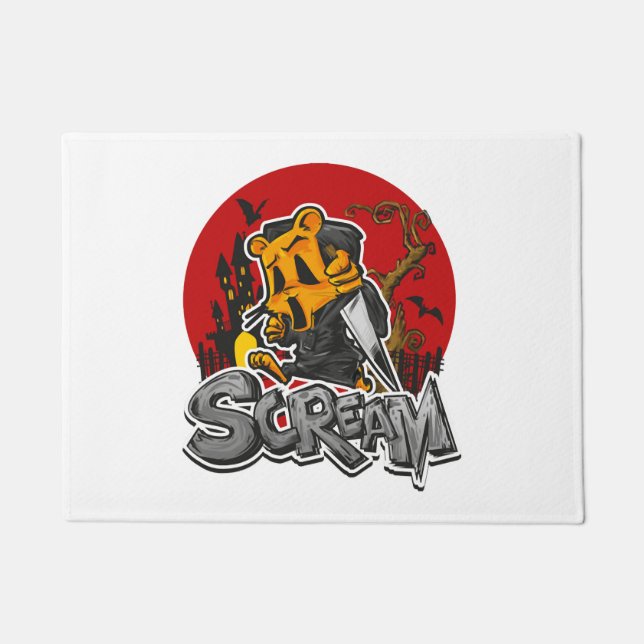 scream halloween doormat (Front)