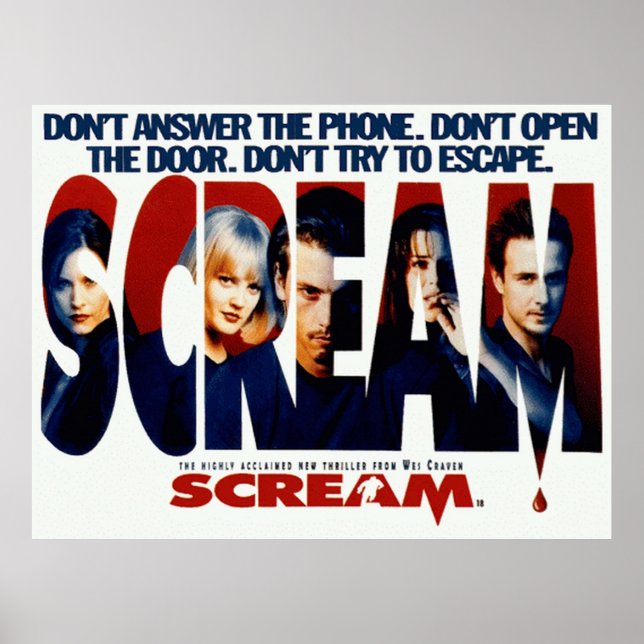 Scream Horror Movie Original  Poster (Front)