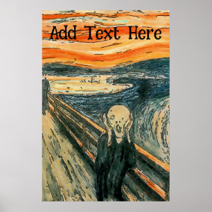 Scream, I Forgot My Cell Phone, add text Poster