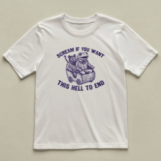 Scream If You Want Funny Illustrated Frog Rat  T-Shirt