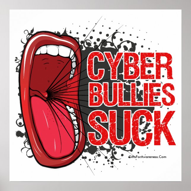 Scream It Cyber Bullies Suck Poster (Front)