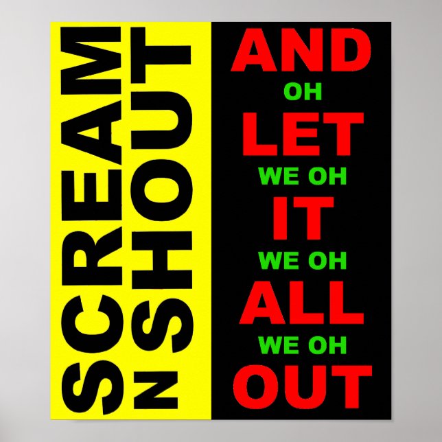 Scream N Shout Poster (Front)