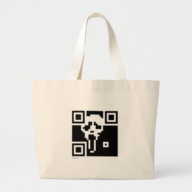 Scream QR Code Large Tote Bag (Front)