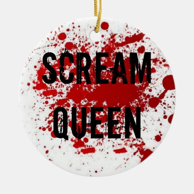 Scream Queen Ceramic Tree Decoration (Front)