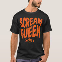 Scream Queen Halloween Horror Spooky Drip Typograp