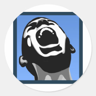 Scream Square Classic Round Sticker