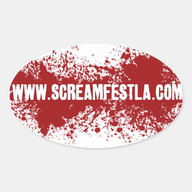 Screamfest Sticker- oval Sticker (Front)