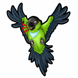 Screamin' Nanday Sculpture Keychain Photo Sculpture Key Ring