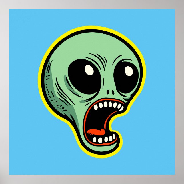 Screaming Alien Poster (Front)