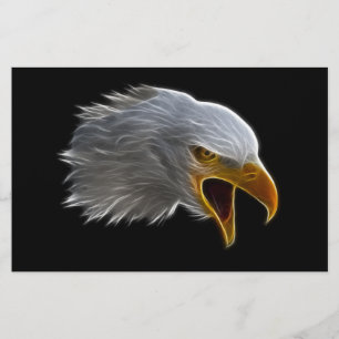 Screaming American Bald Eagle Head