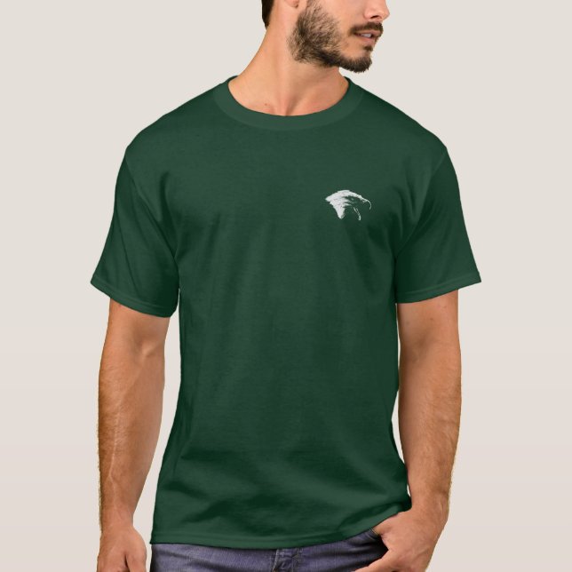 Screaming Bald Eagle in White T-Shirt (Front)