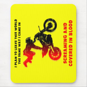 Screaming Blood Dirt Bike Motocross Mousepad