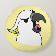 Screaming Cartoon Style Cockatoo With Text