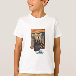 Screaming Cat Funny Parody Kids T-Shirt