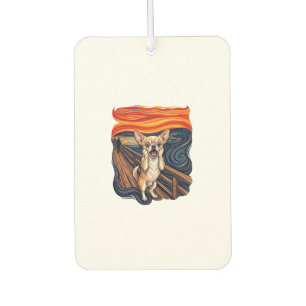 Screaming Chihuahua Dog Scream Bridge_1 Car Air Freshener