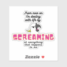 Screaming Cockatoo With Text