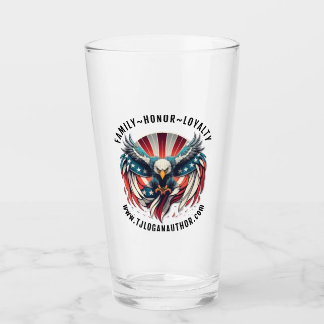 Screaming Eagle Logo 16 oz. Glass (Front)