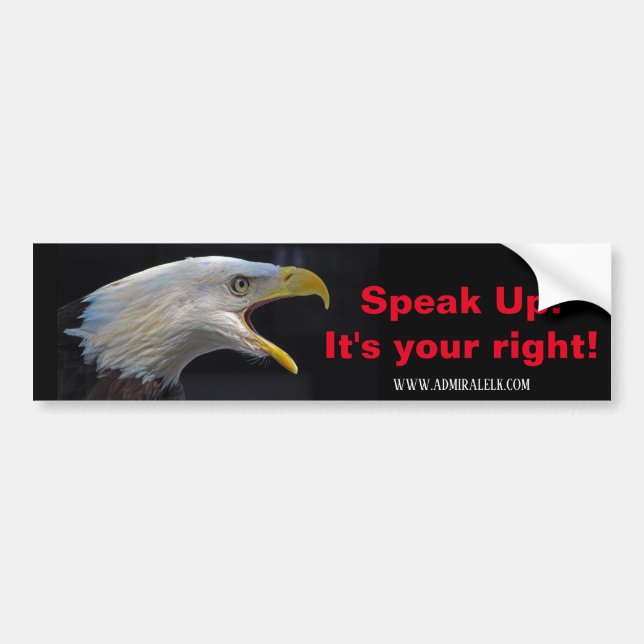 Screaming Eagle Speaks Bumper Sticker (Front)