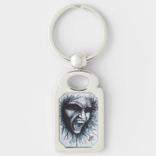 Screaming Face Key Ring