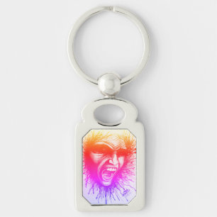 Screaming Face Key Ring