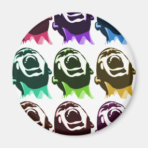 Screaming faces magnet