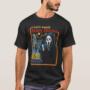 Screaming Ghostface Scream Watch Scary Movies Hall T-Shirt