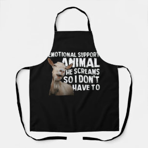 Screaming Goat Emotional Support Animal Goat Owner Apron