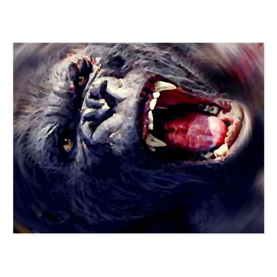 Screaming Gorilla Postcard