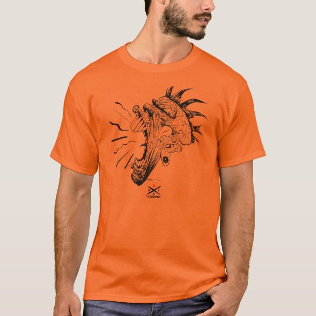 Screaming Guy (Orange) T-Shirt (Front)