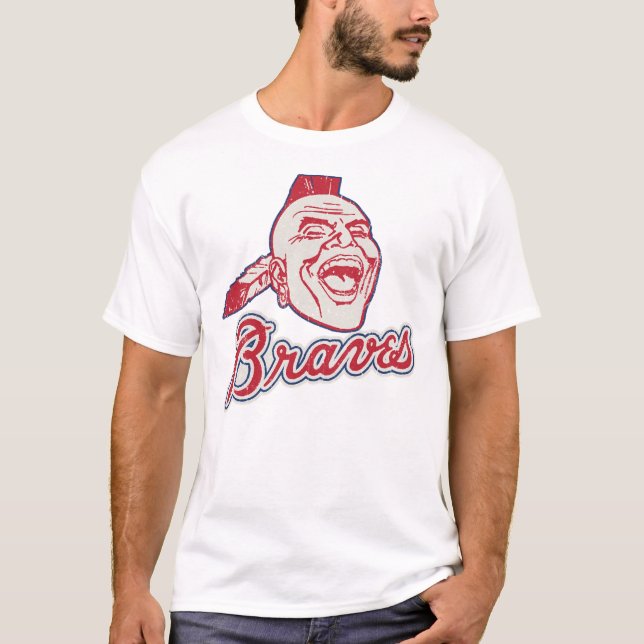 Screaming Indian Worn  Sticker T-Shirt (Front)
