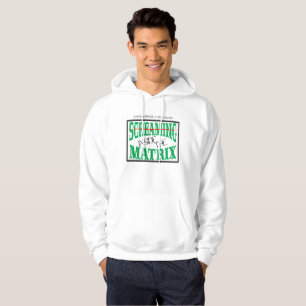 Screaming Inside Glitch Art Cyberpunk Typography Hoodie