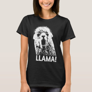 Screaming Llama   No Drama Alpaca T-Shirt