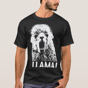Screaming Llama No Drama Alpaca T-Shirt