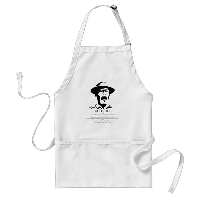 screaming man with definition standard apron (Front)
