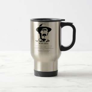 screaming man with definition travel mug
