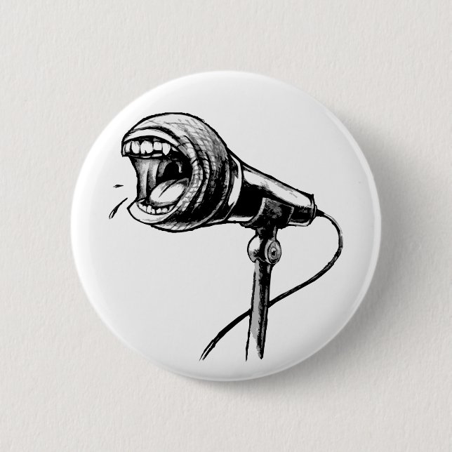 Screaming Microphone Button (Front)