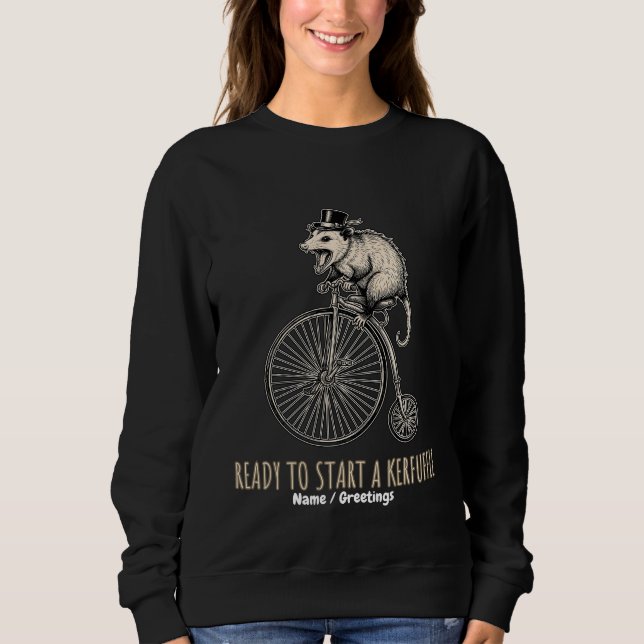 Screaming Opossum Kerfuffle Vintage Bicycle Sweatshirt (Front)