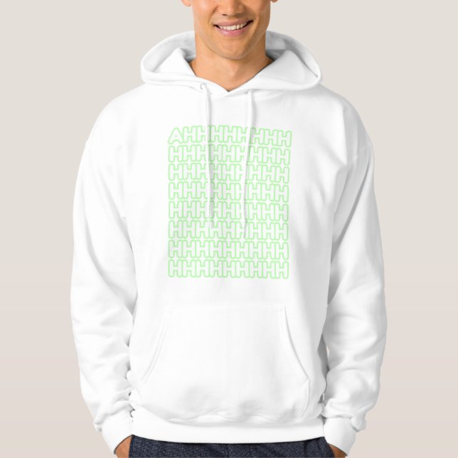 Screaming Pastel Green Men’s Hoodie (Front)