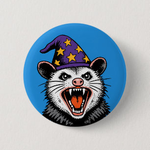 Screaming Possum 6 Cm Round Badge